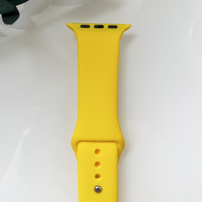 Силиконовый ремешок для умных часов Smart Watch 42/44 (Желтый)