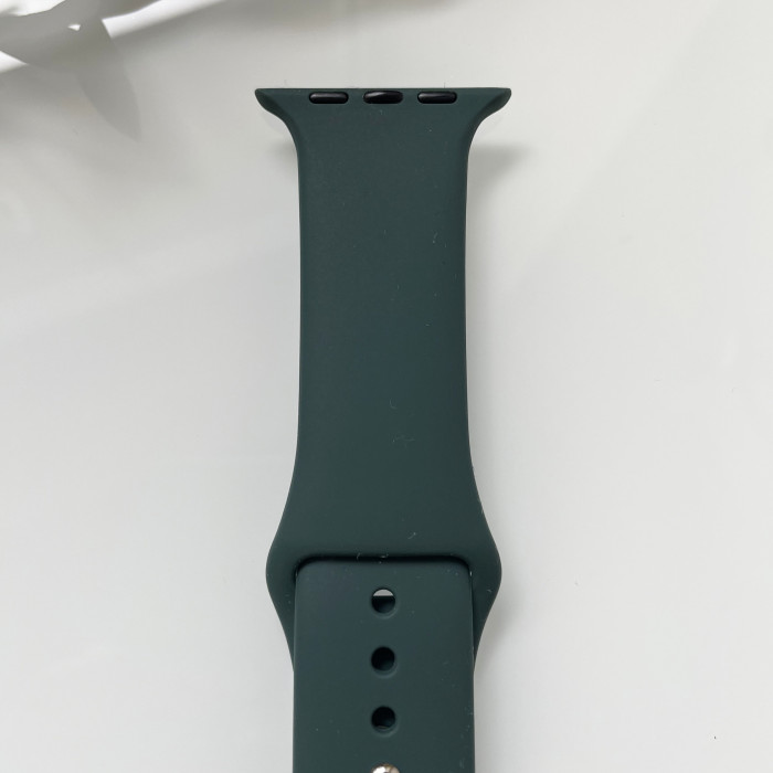 Силиконовый ремешок для умных часов Smart Watch 38/40 (Темно-зеленый)