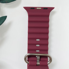 Силиконовый ремешок для Smart Watch Ocean Band 42/44/45/49 (Бордовый)