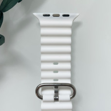 Силиконовый ремешок для Smart Watch Ocean Band 42/44/45/49 (Белый)