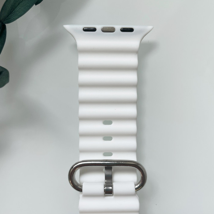 Силіконовий ремінець для Smart Watch Ocean Band 42/44/45/49 (Білий)