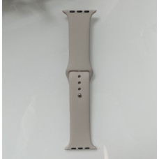 Силиконовый ремешок для умных часов Smart Watch 38/40 (Светло-серый)
