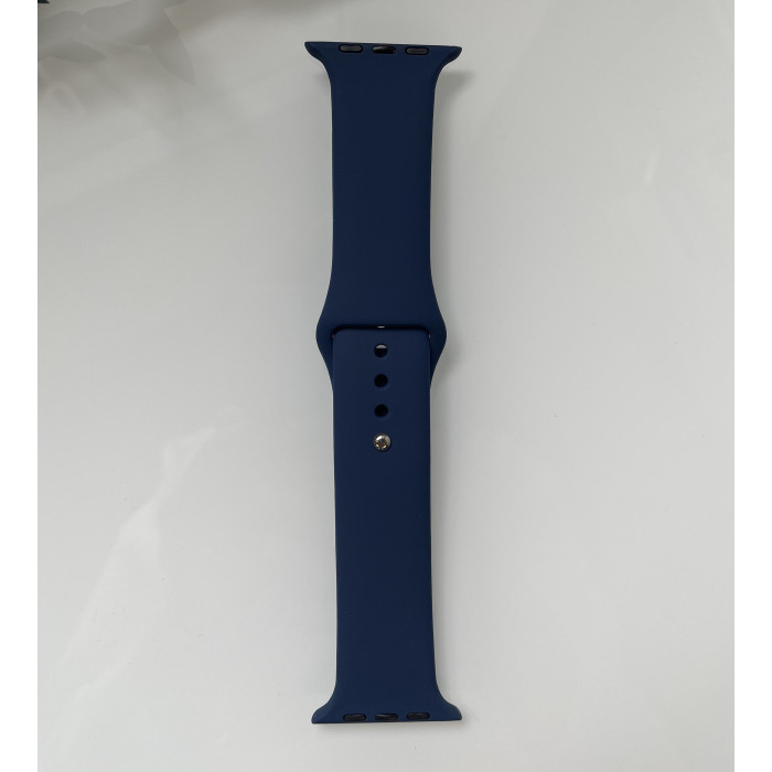 Силиконовый ремешок для умных часов Smart Watch 38/40 (Темно-синий)
