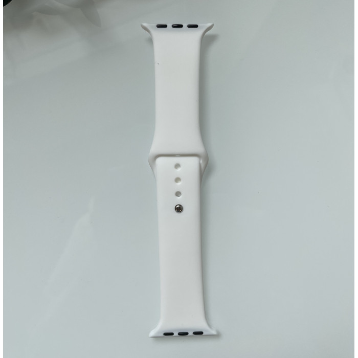 Силиконовый ремешок для умных часов Smart Watch 42/44 (Белый)