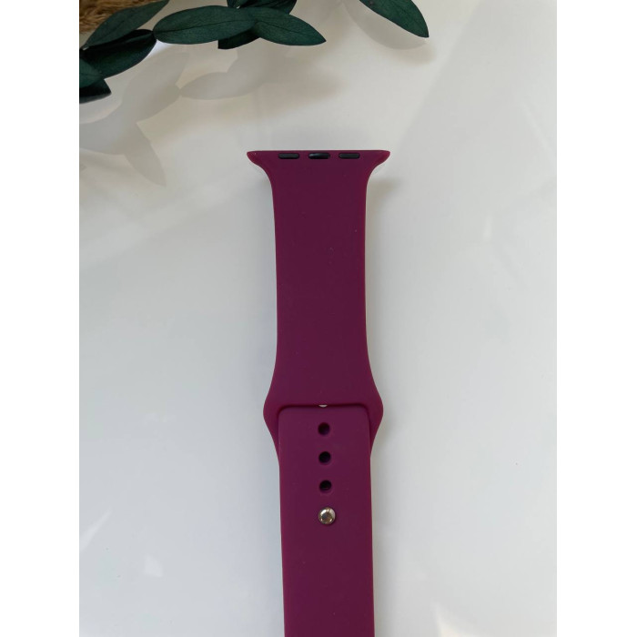 Силиконовый ремешок для умных часов Smart Watch 42/44 (Бордовый)