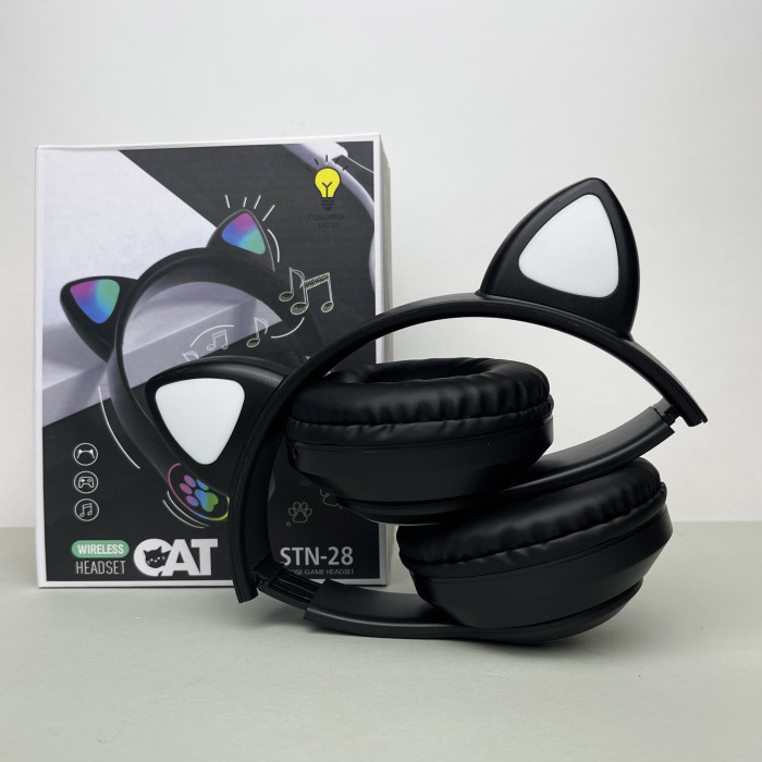 Беспроводные наушники Cat Ear RGB STN-28 (Черный)