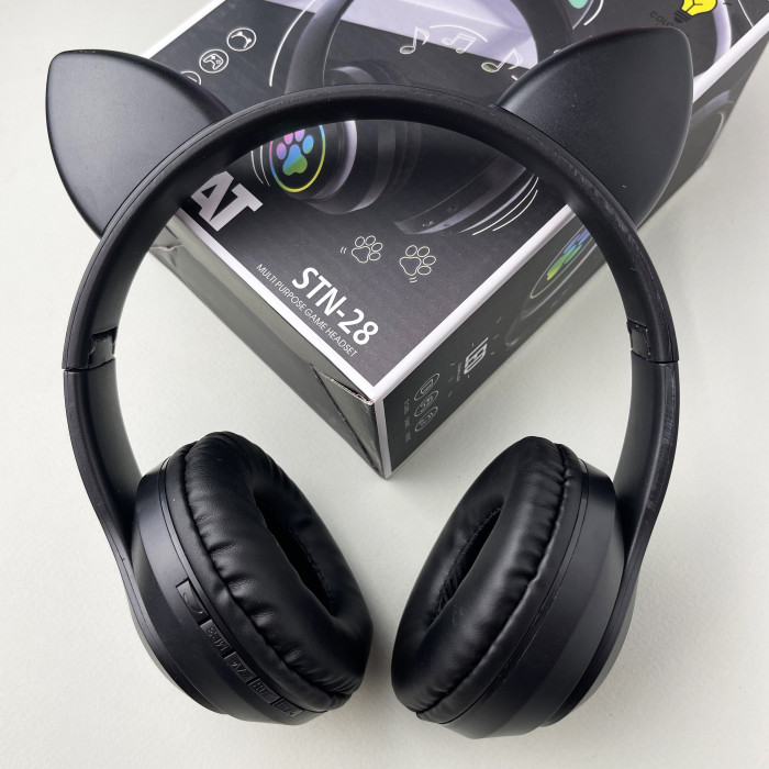 Беспроводные наушники Cat Ear RGB STN-28 (Черный)
