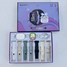 Комплект S1000 Pro Max - Smart Watch / Air Pro 2 / 7 ремінців (Білий)