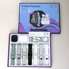Комплект S1000 Pro Max - Smart Watch / Air Pro 2 / 7 ремінців (Білий)
