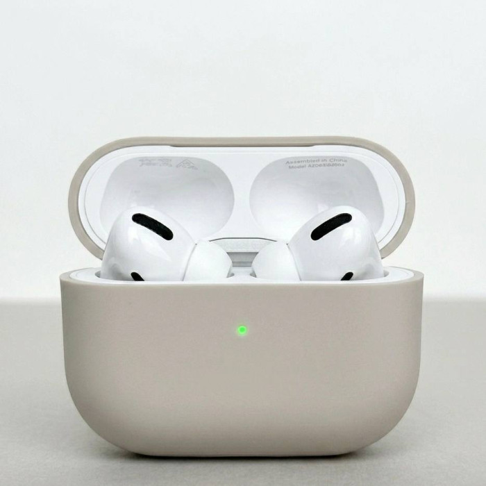 Силиконовый чехол для наушников pods Pro 3 (Бежевый)