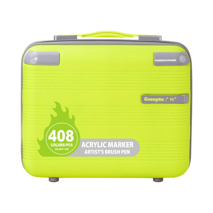 Акрилові маркери GuangNa Brush GN-8101 з м’яким пензликом 408 шт.  
