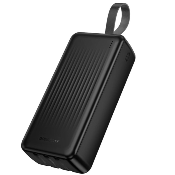 Power Bank Borofone BJ79B з кабелем USB+Type-C+Lightning (30000mAh) Чорний