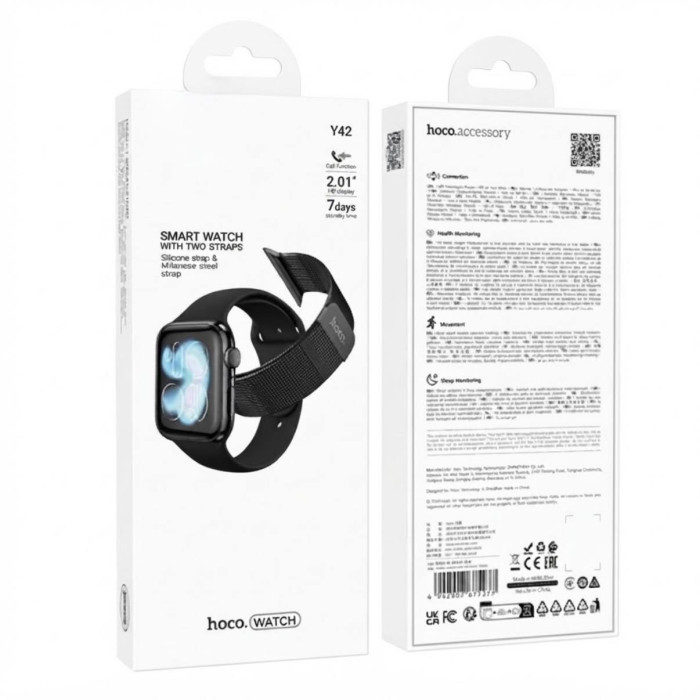 Розумний годинник Smart Hoco Y42 Ultra Black