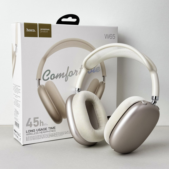 Беспроводные наушники Hoco Pro Max W65 (Бежевый)