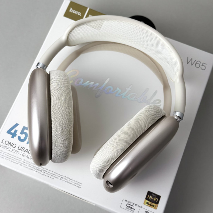 Беспроводные наушники Hoco Pro Max W65 (Бежевый)