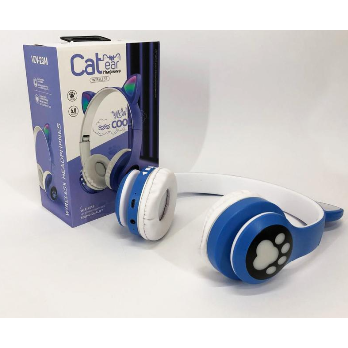 Бездротові навушники Cat Ear RGB VIV-23M (Синій)