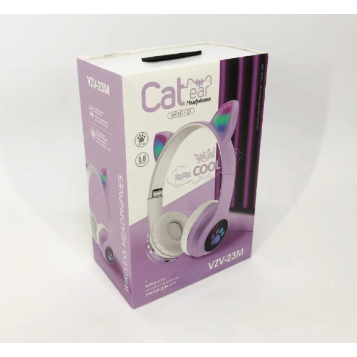 Беспроводные наушники Cat Ear RGB VIV-23M (Розовый)