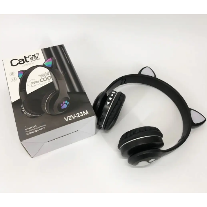 Бездротові навушники Cat Ear RGB VIV-23M (Чорний)