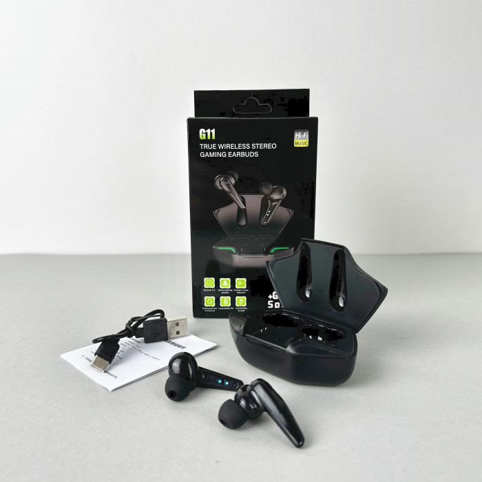 Беспроводные наушники G11 series, Game Mode, Digital Indicator (Черные)