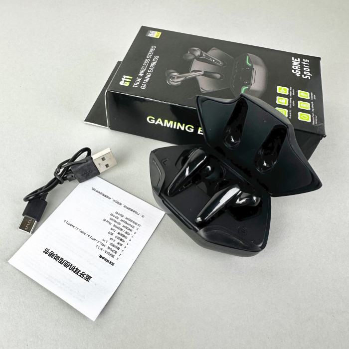 Беспроводные наушники G11 series, Game Mode, Digital Indicator (Черные)
