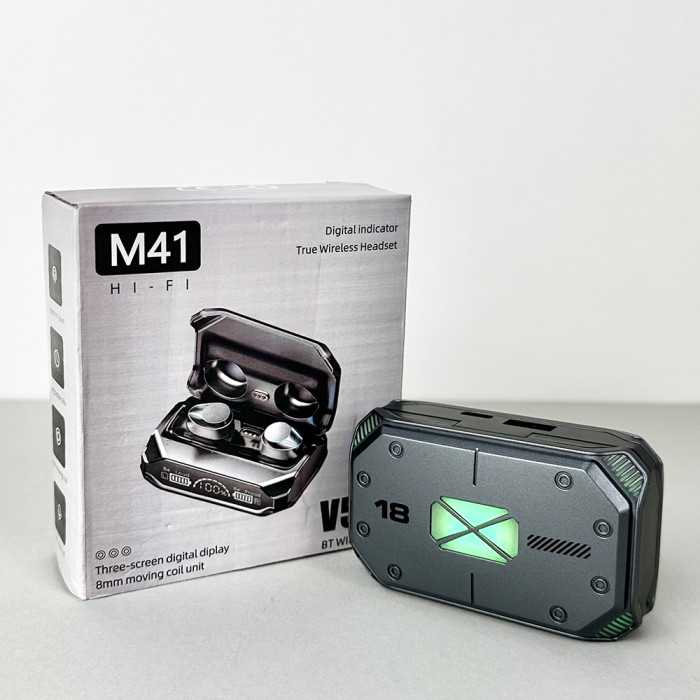 Беспроводные наушники M41 series, EarBuds, Digital Indicator (Черные)