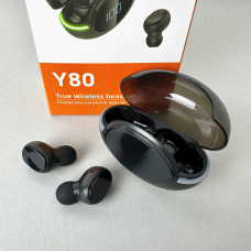 Бездротові навушники Y80 series, EarBuds, Smart Case (Чорні)