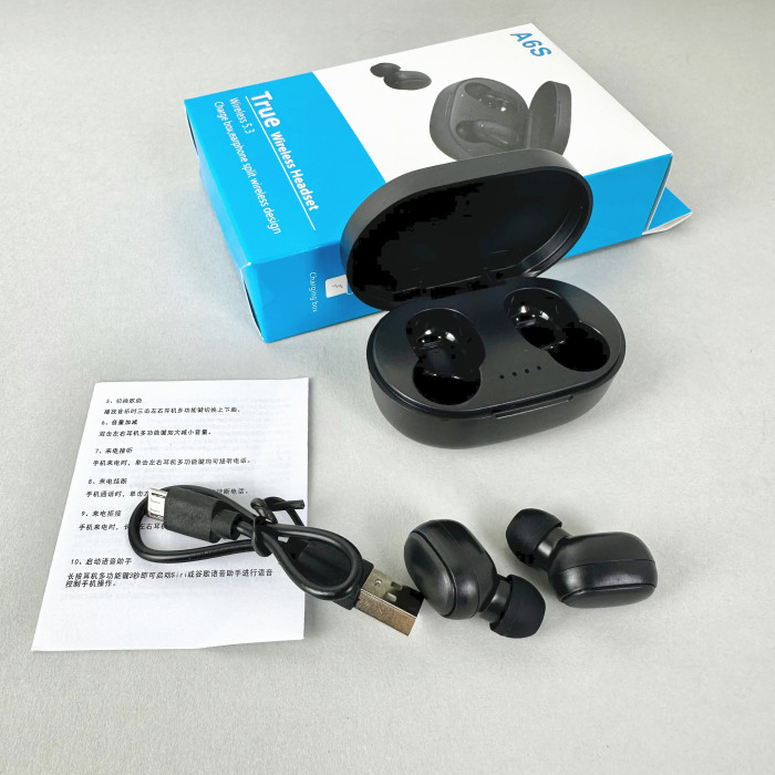 Беспроводные наушники A6S series, EarBuds (Черный)