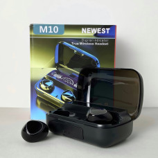 Беспроводные наушники M10 series, Digital Indicator, Smart Case (Черные)