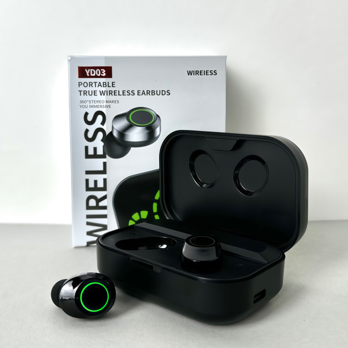 Бездротові навушники YD03 series, EarBuds, Smart Case (Чорний) 